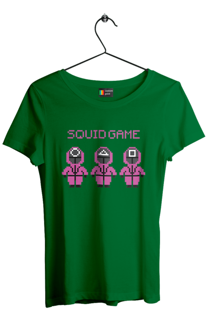 Women`s t-shirt with prints Squid Game. Netflix, security guard, squid game, tv series. 2070702