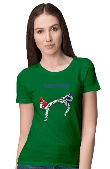 Women's t-shirt with prints Taekwondo. Korea, martial arts, sport, taekwondo, training. 2070702