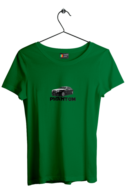 Футболка жіноча з принтом "Ролс ройс". Авто, автомобіль, люкс клас, ролс ройс, седан, фантом. 2070702