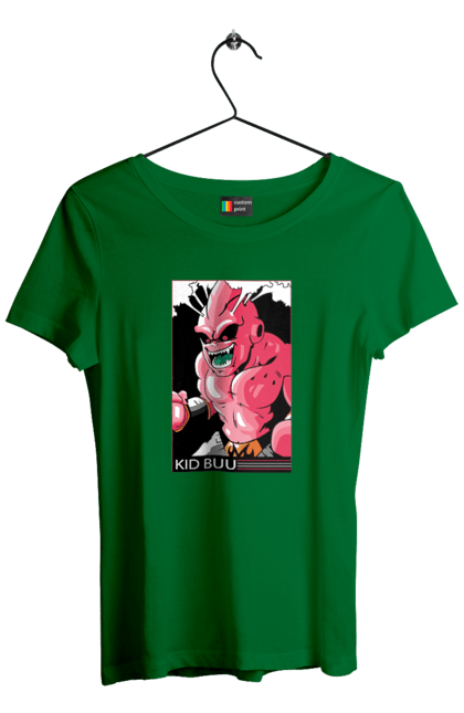 Women's t-shirt with prints Dragon Ball Majin Buu. Anime, antagonist, dragon ball, majin buu, manga, tv series. 2070702