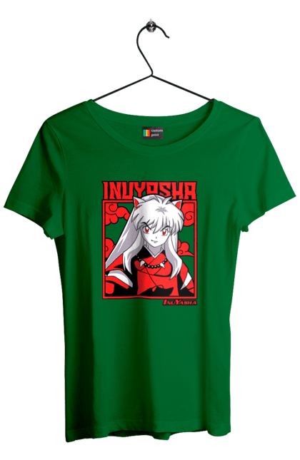 Футболка жіноча з принтом "Inuyasha". Anime, inuyasha, manga, rumiko takahashi, аніме, демон охоронець, манга, руміко такахасі. 2070702