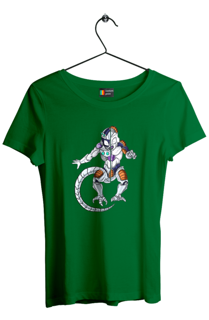 Women's t-shirt with prints Dragon Ball Frieza. Anime, dragon ball, frieza, manga, tv series. 2070702