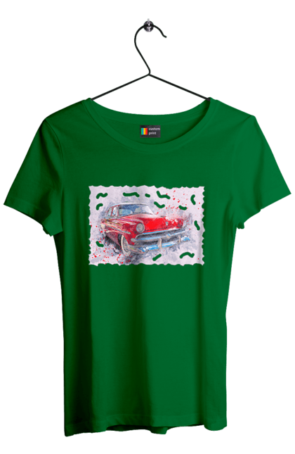 Women`s t-shirt with prints Car gas. Car, car gas, gas, road, victory, wheel. 2070702