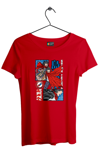 Women's t-shirt with prints Akira Tetsuo Shima. Akira, anime, cyberpunk, manga, tetsuo shima. 2070702