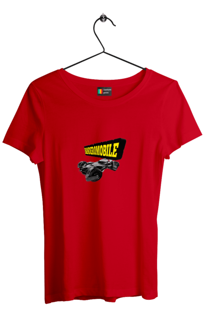 Футболка жіноча з принтом "Бандеромобіль". Авто, авто бандери, автомобіль, бандеромобіль, бетмен, бетмобіль, військове авто, супер машина. 2070702