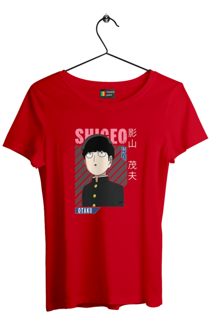 Футболка жіноча з принтом "Mob Psycho 100". Anime, manga, mob psycho 100, shigeo kageyama, аніме, манга, моб, моб-вар ят 100, сігео кагеяма, шіґео каґеяма. 2070702