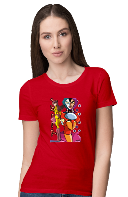 Women's t-shirt with prints Mazinger Z Aphrodite. Anime, aphrodite, manga, mazinger z, mecha, robots. 2070702