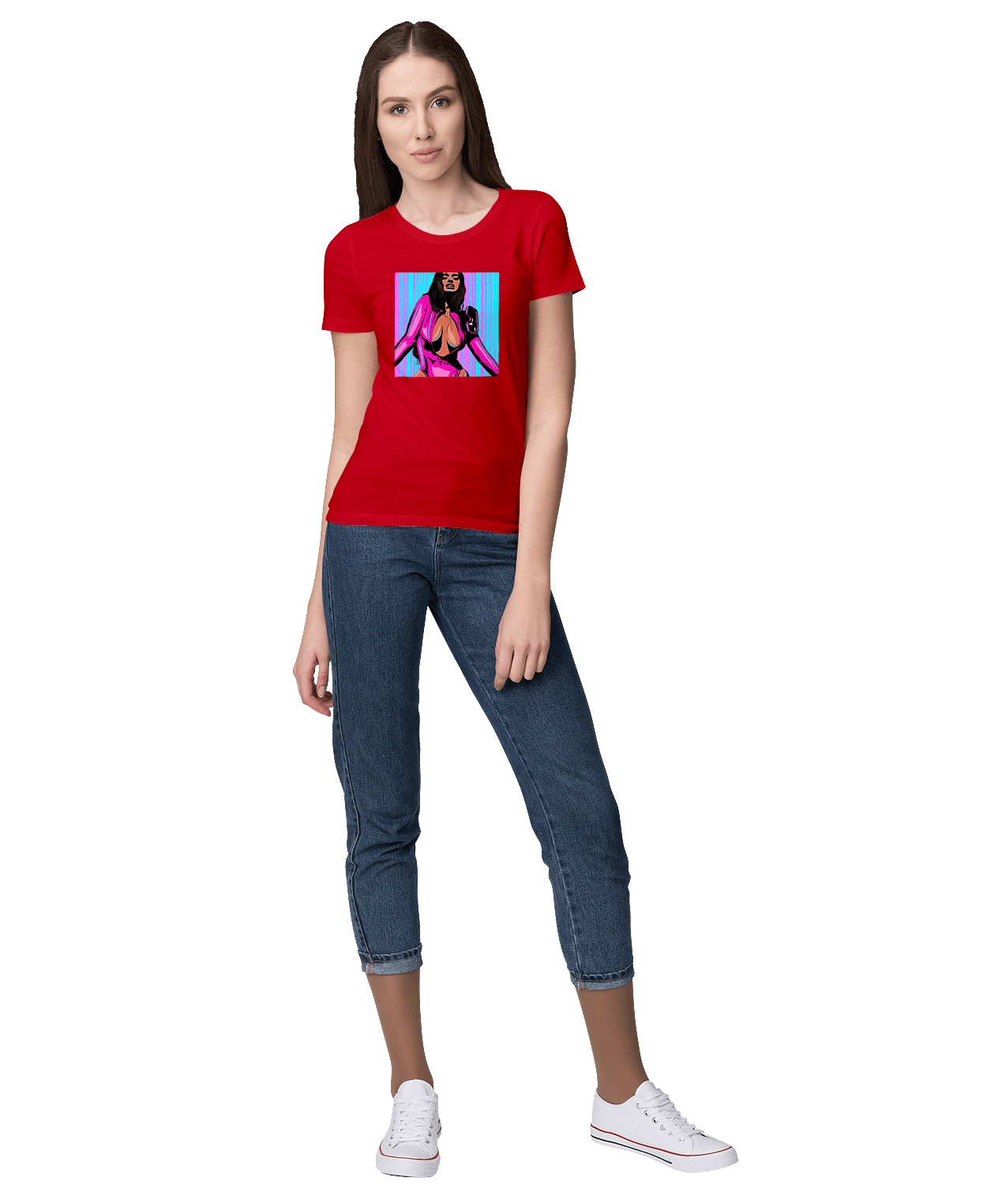 Girl With Deep Neckline