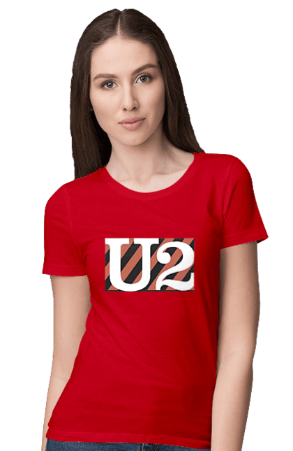 Women's t-shirt with prints Group U2. Alternative rock, dance rock, group, music, post-punk, rock, soft rock, tour. 2070702