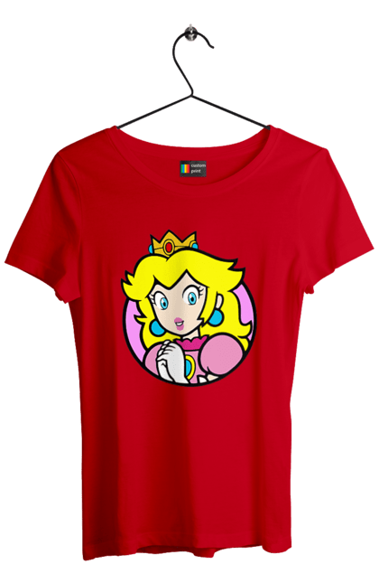 Women's t-shirt with prints Mario Bros. Princess Peach. Character, game, mario, mario bros, nintendo, princess peach, super mario bros. 2070702