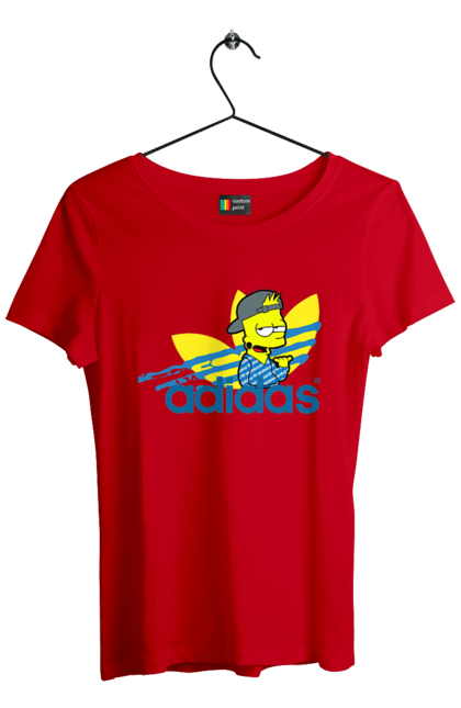 Women's t-shirt with prints Adidas Bart. Adidas, bart, cartoon, simpson. 2070702