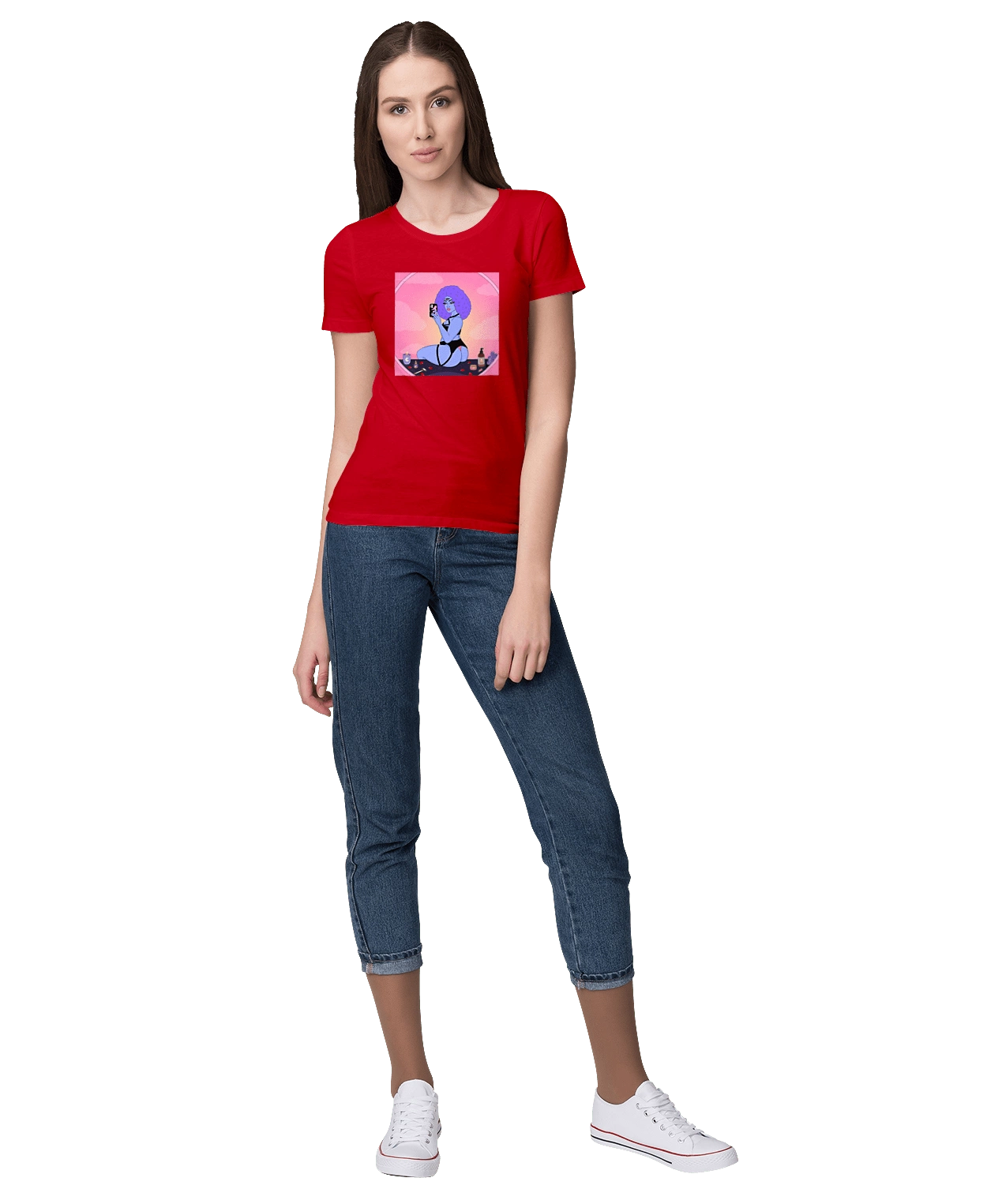 Фіолетова Дівчина Фото У Дзеркалі