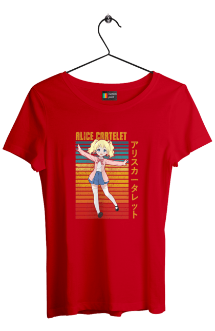 Women's t-shirt with prints Kiniro Mosaic Alice Cartelet. Alice, alice cartelet, anime, gold mosaic, kiniro mosaic, kinmoza, manga. 2070702