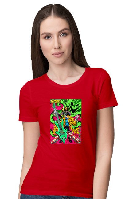 Women`s t-shirt with prints One Piece Brook. Anime, brook, manga, one piece, soul king, straw hat pirates. 2070702