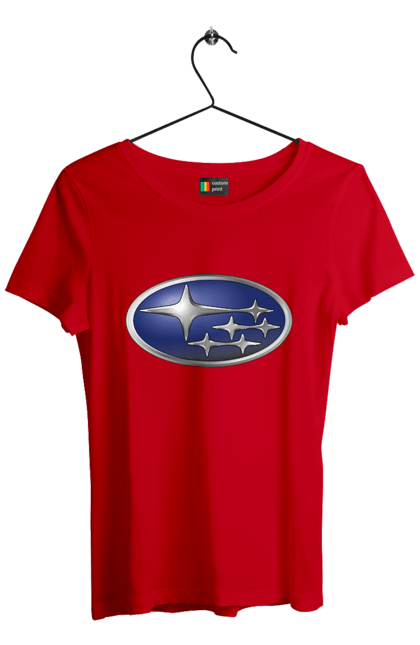 Футболка жіноча з принтом "Subaru". Авто, логотип, субару. 2070702