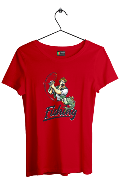 Футболка жіноча з принтом "Рибалка, літо". Відпочинок, літо, рибалка. 2070702