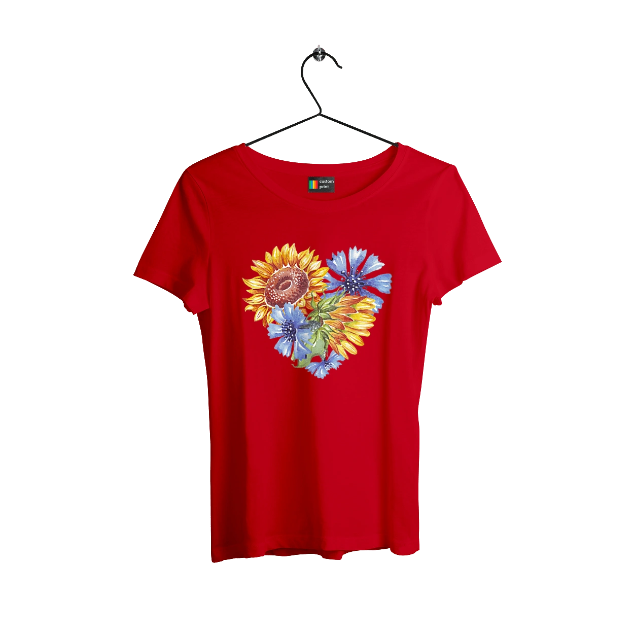 The heart is sunflowers and violets