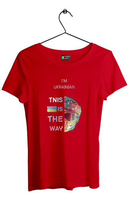 Футболка жіноча з принтом "Я українець це шлях колорфул". Зсу, мандалоріан, символ україни зсу, солдат зсу, україна, українець це шлях, це шлях, я українець. 2070702