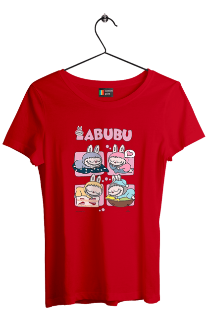 Футболка женская с принтом Сон Labubu. Labubu, weird cute, игрушки, лобубу. 2070702