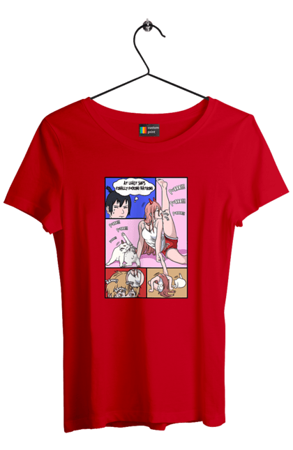 Футболка жіноча з принтом "Людина Бензопила Пауер". Anime, chainsaw man, manga, power, аніме, демон, людина-бензопила, манга, пауер, шьонен. 2070702