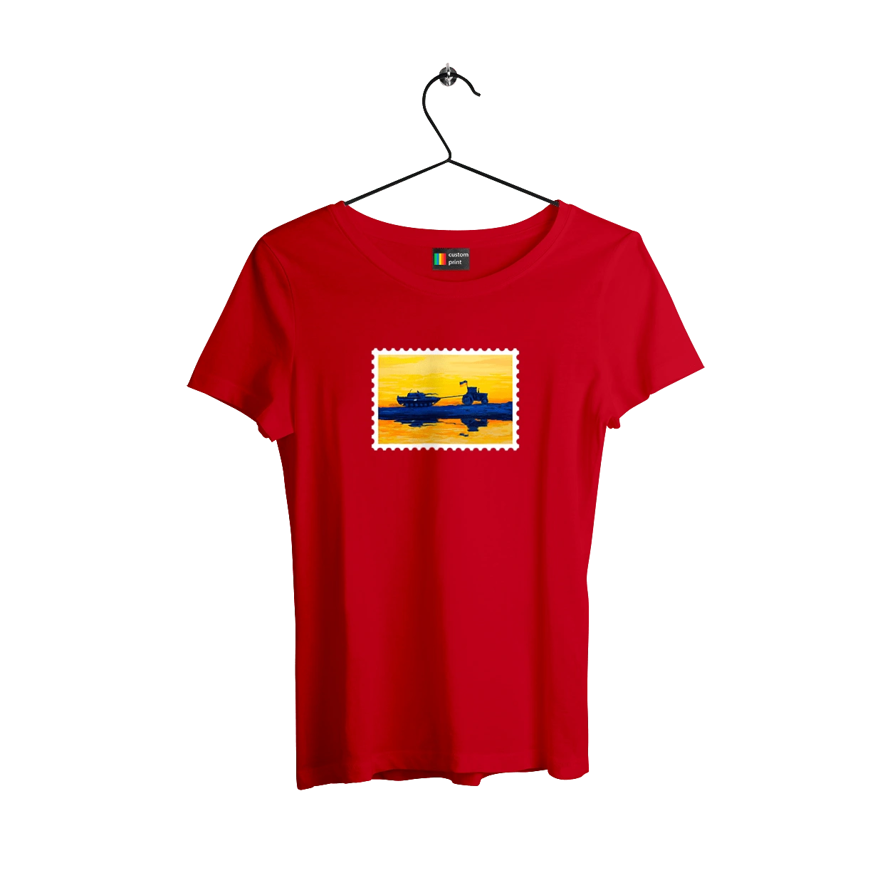 New brand, tractor pulling tank