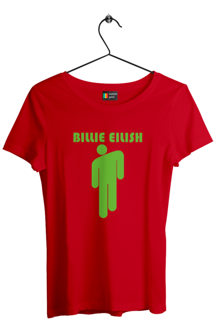 Футболка жіноча з принтом "Billie Eilish". Активістка, біллі айліш, мизукант, права, співачка, тварини. 2070702