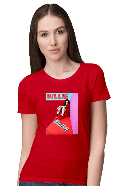 Women`s t-shirt with prints Billie Eilish. Billie eilish, billie eilish logo, billie eilish print, singer billie eilish. 2070702