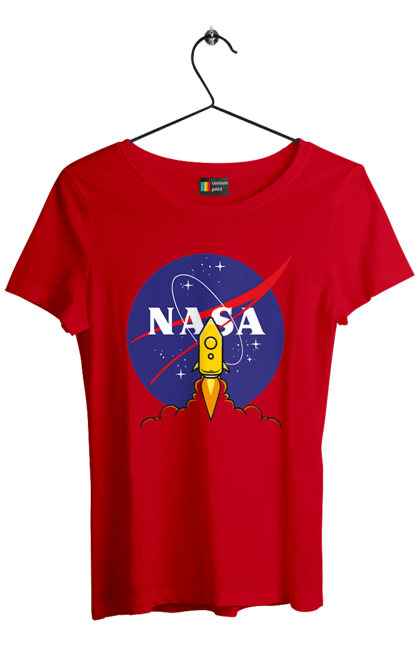 Women's t-shirt with prints NASA. Aeronautics, astronautics, aviation, nasa, research, rocket, science, space, technologies, usa. 2070702