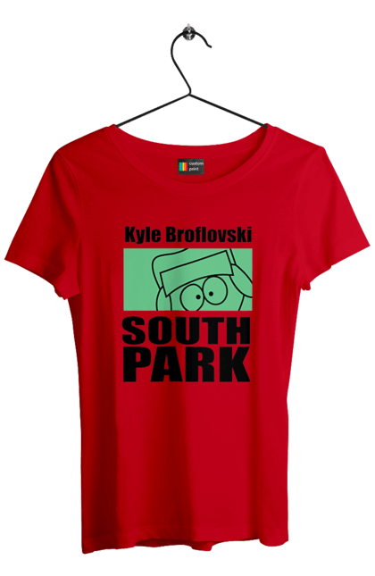 Women's t-shirt with prints South Park Kyle. Cartoon series, kyle, kyle broflovski, south park. 2070702