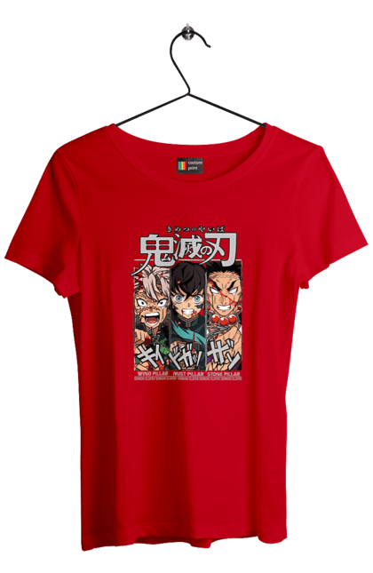 Women's t-shirt with prints Demon Slayer Sanemi Muichiro Gyomei. Anime, demon slayer, gyomei, himejima, kimetsu no yaiba, manga, muichiro, sanemi. 2070702