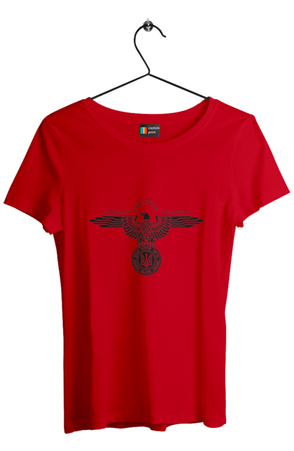 Футболка жіноча з принтом "Орел і Герб". Герб, герб україни, орел, патріотичне, україна, українська символіка, українське. 2070702