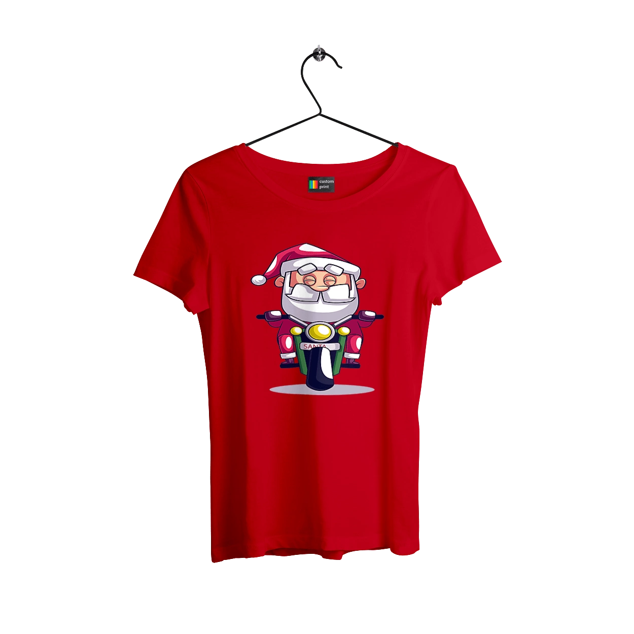 Щасливий Санта на мотоциклі