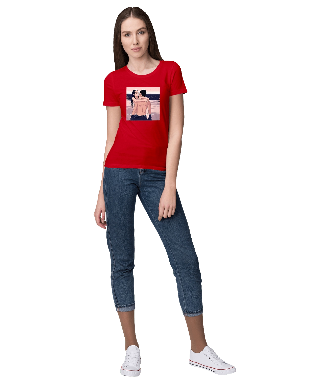 Couple Hugging In The River