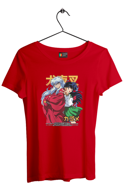 Футболка жіноча з принтом "Inuyasha". Anime, inuyasha, manga, rumiko takahashi, аніме, демон охоронець, манга, руміко такахасі. 2070702