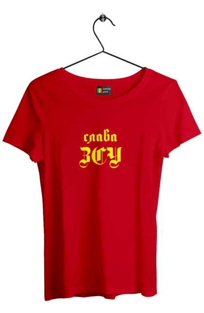 Футболка жіноча з принтом "Слава зсу". Армія, війська, гордість, зброєні сили, слава зсу, україна. 2070702