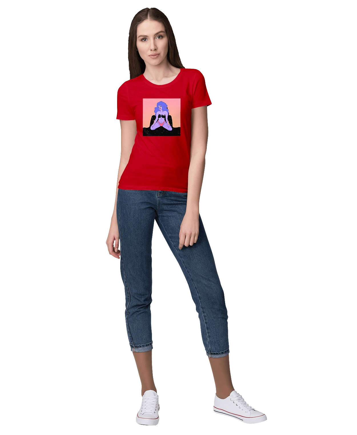 Фіолетова Дівчина В Трусиках