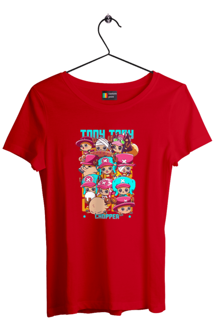 Women's t-shirt with prints One Piece Tony Tony Chopper. Adventures, anime, fantasy, light novel, manga, one piece, tony tony chopper, tv series. 2070702