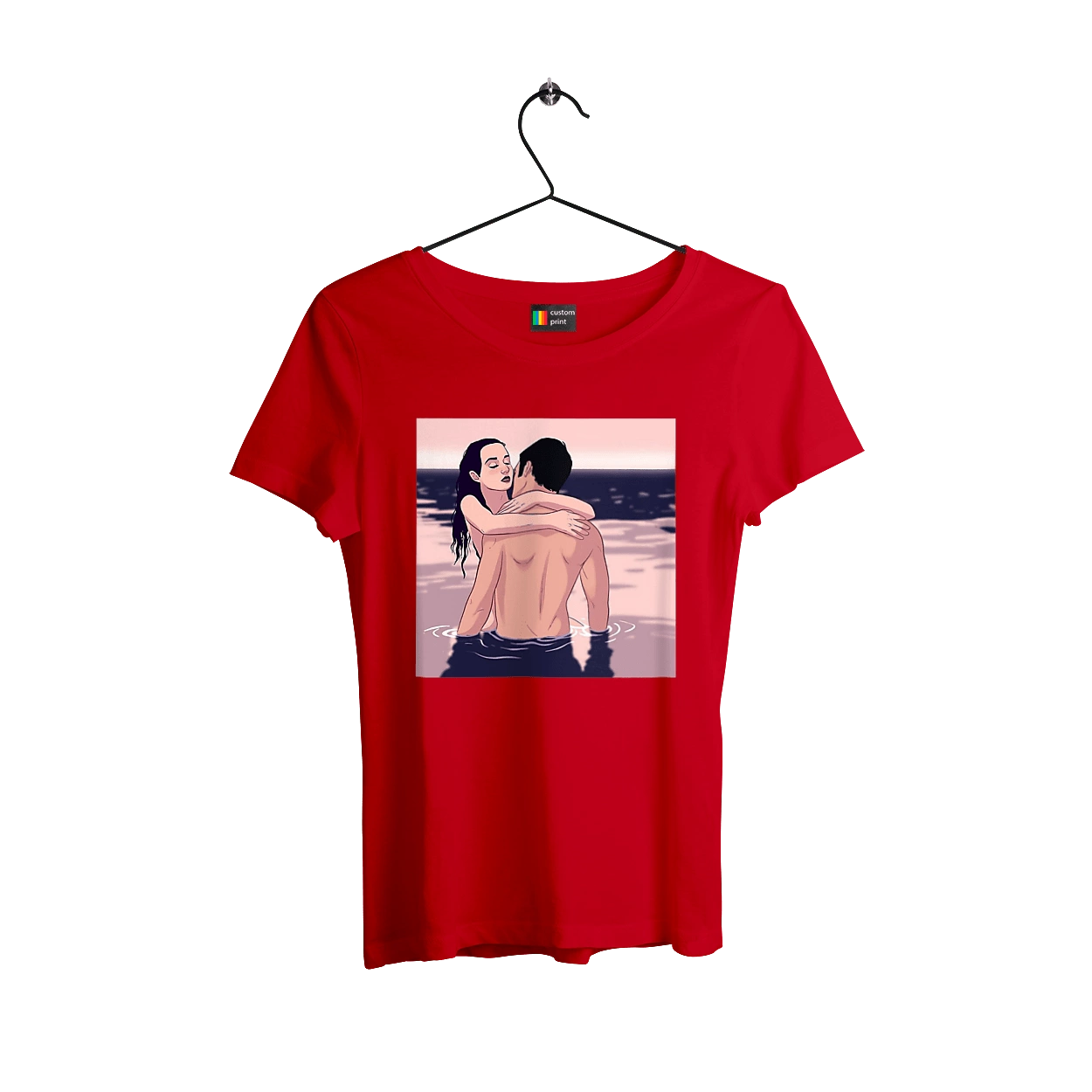 Couple Hugging In The River