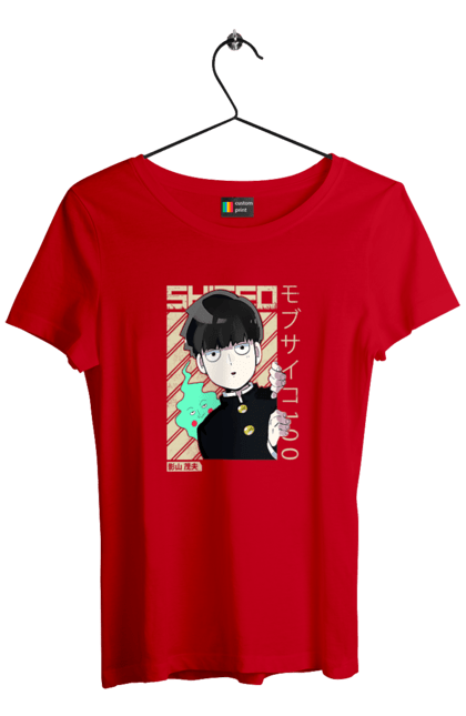 Футболка женская с принтом Моб Психо 100. Anime, manga, mob psycho 100, shigeo kageyama, аниме, манга, моб, моб психо 100, сигэо кагэяма. 2070702