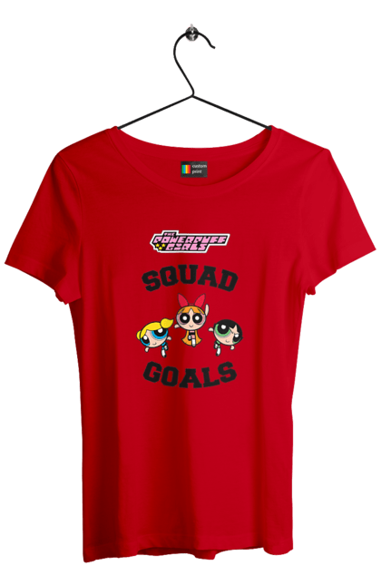 Women's t-shirt with prints Powerpuff Girls. Animated series, blossom, bubbles, buttercup, cartoon network, cool girls, heart, powerpuff girls. 2070702