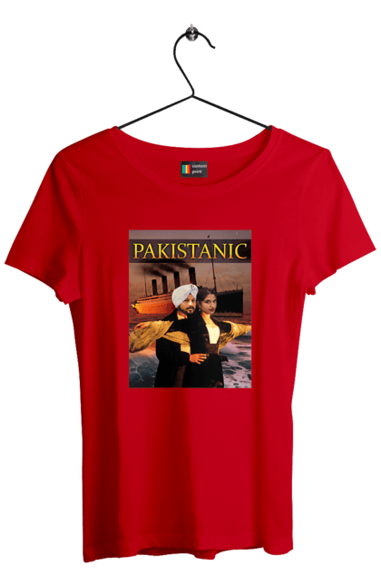 Футболка жіноча з принтом "Pakistanic". Гумор, кіно, креативні, пакістан, приколи, прикольні, смішні, титанік, тренди, фільми. 2070702