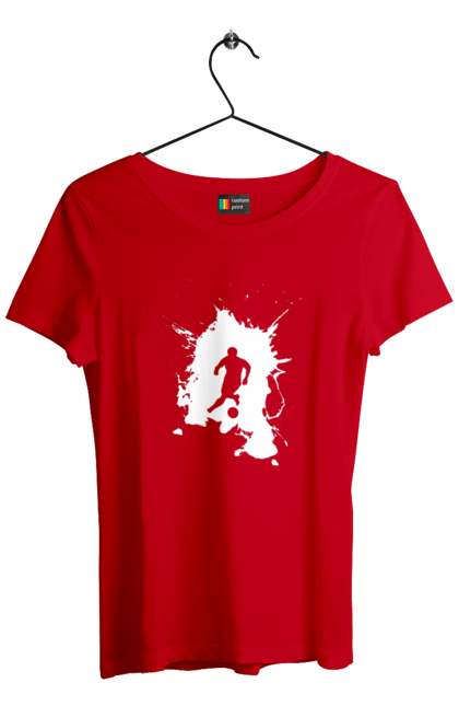 Футболка жіноча з принтом "Футбол у серці". Ворота, гол, збірна, м`яч, перемога, спорт, турнір, україна, футбол, чемпіонат. 2070702