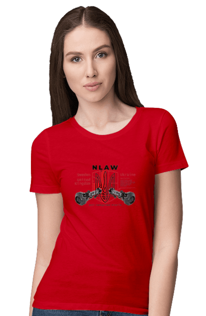 Women`s t-shirt with prints NLAW. Caesar, himars, nlaw, patriot, weapons, zaluzhny. 2070702