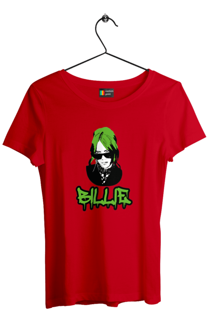 Women`s t-shirt with prints Billie Eilish. Activist, animals, billie eilish, misukant, right, singer. 2070702