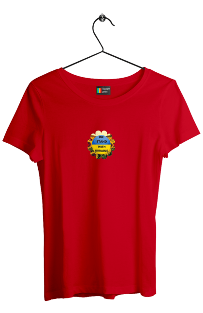 Футболка жіноча з принтом "Ми з україною". Вільна країна, ми з україною, патріотизм, прапор, соняхи, україна. 2070702