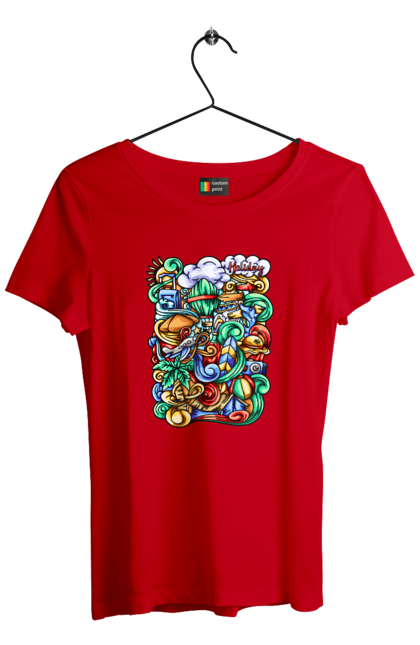 Футболка жіноча з принтом "Канікули відпочинок арт". Відпочинок, канікули, літо, море, пляж, подорож. 2070702