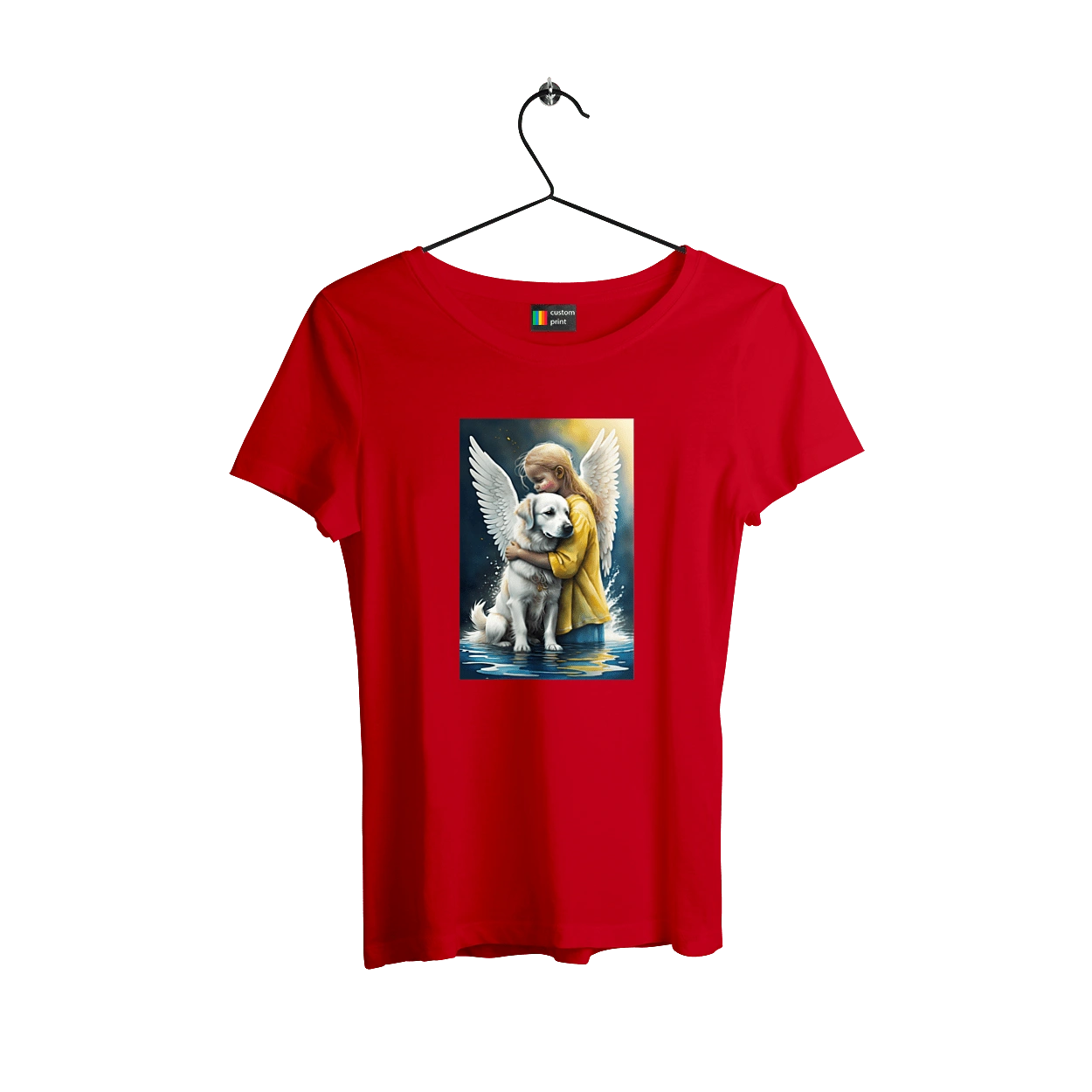 Girl and dog angel [memorial to dead animals]