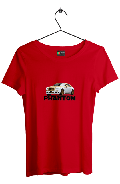 Футболка жіноча з принтом "Ролс ройс". Авто, автомобіль, люкс клас, ролс ройс, седан, фантом. 2070702