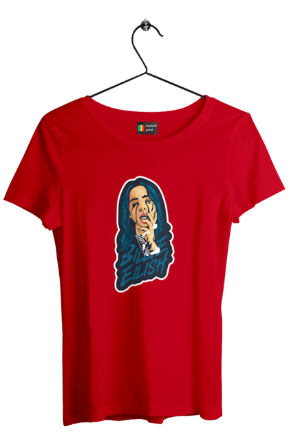 Women`s t-shirt with prints Billie Eilish. Activist, animals, billie eilish, misukant, right, singer. 2070702