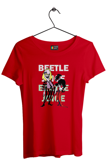 Women's t-shirt with prints Beetlejuice. Beetlejuice, comedy, ghost, horror, movie, tim burton, warner bros. 2070702